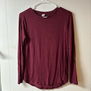 Old Navy Maroon Long Sleeve Tee